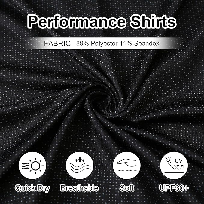 Golf Shirts for Men - Moisture Wicking Short Sleeve Performance Sport Casual Striped Collared Mens Polo Shirt IronWave Fitness