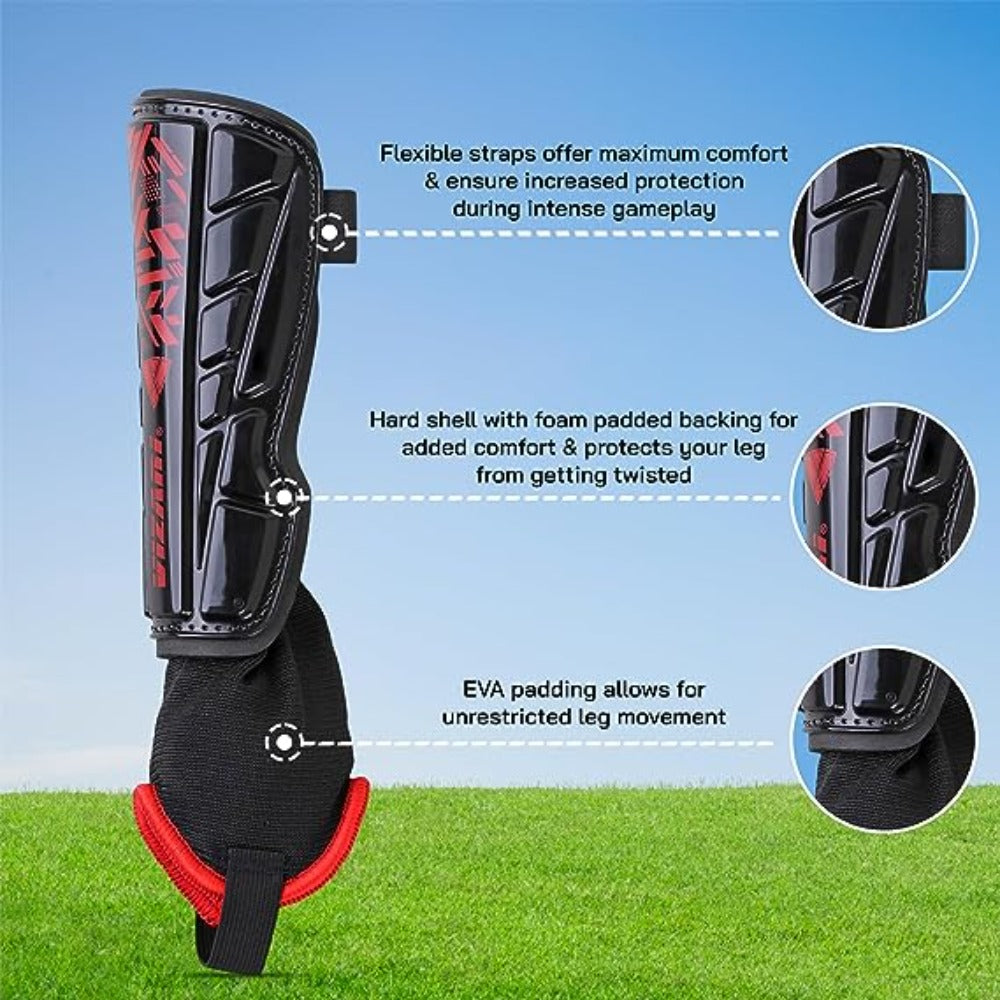 Malaga Soccer Shin Guards with Adjustable Straps