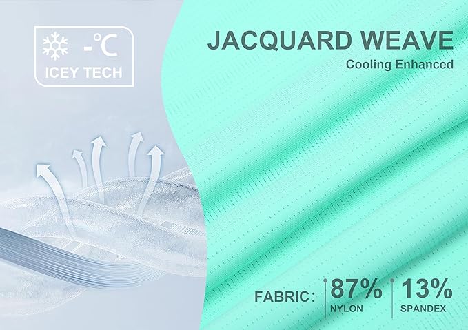 Esabel.C Jacquard Golf Shirts for Men Moisture Wicking Short Sleeve Performance Dry Fit Active Mens Polo Shirts IronWave Fitness