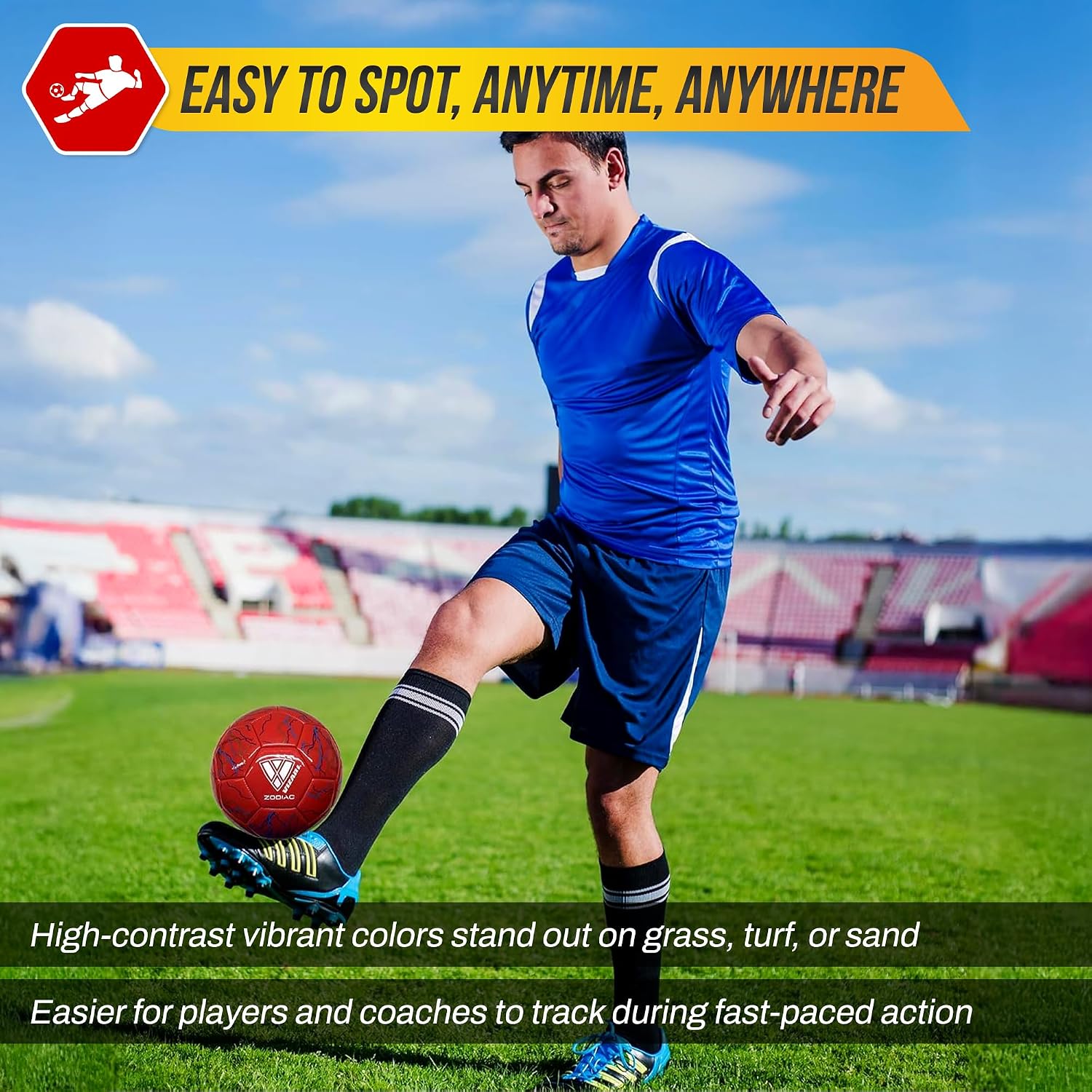 Vizari Zodiac Soccer Ball – Red Vizari Sports