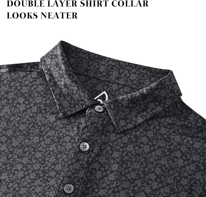 DEOLAX Mens Polo Shirts Fashion Print Mens Golf Shirt Dry Fit Mens Golf Polo Short Sleeve Quick Dry Funny Golf Shirt for Men IronWave Fitness