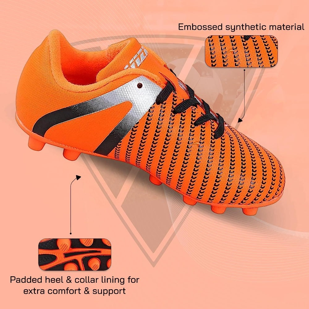Impact Firm Ground Soccer Shoes -Orange/Silver Vizari Sports
