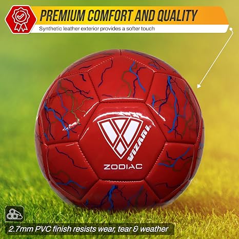 Vizari Zodiac Soccer Ball – Red Vizari Sports