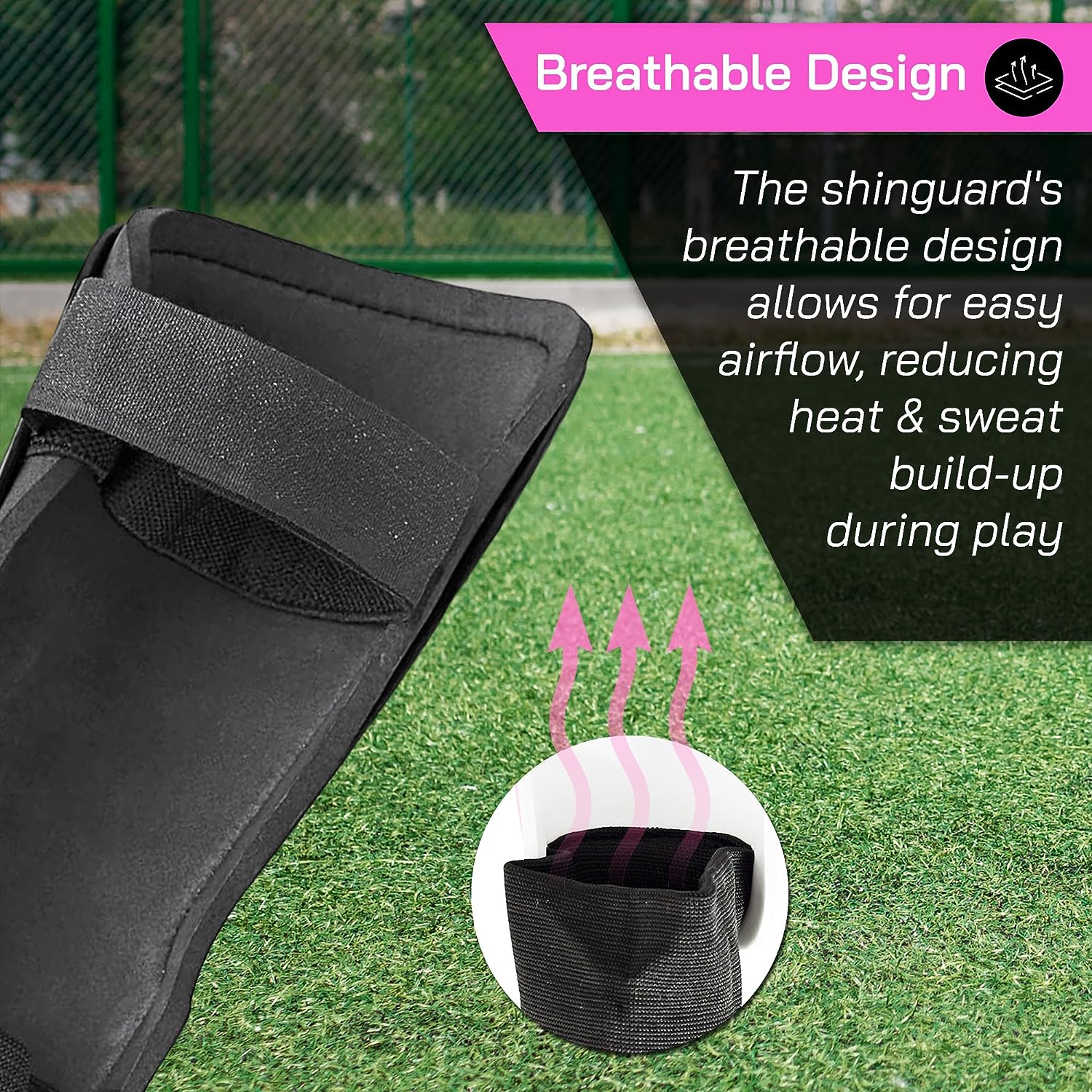Vizari Malaga Soccer Shin Guards for Youth & Adults -Lightweight Ankle Protection – Pink Vizari Sports