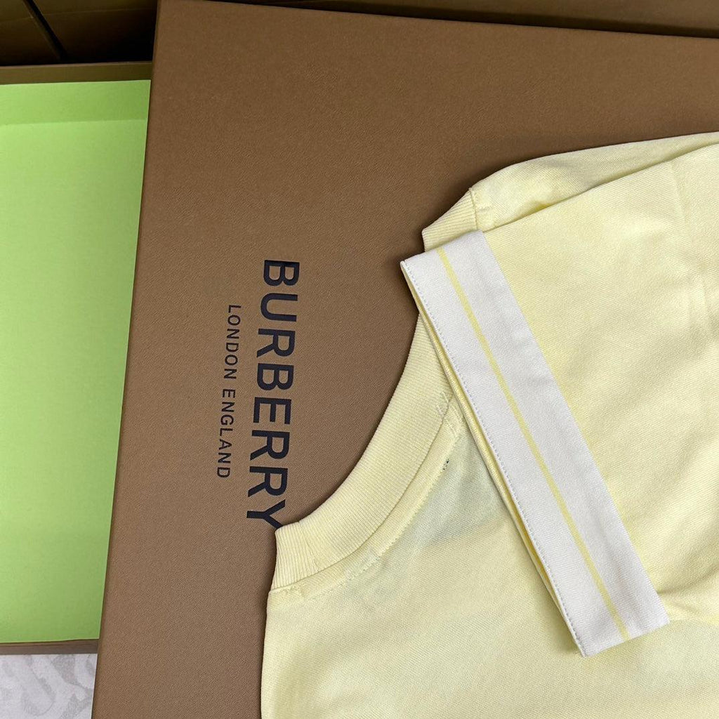 Burberry Yellow T-Shirt Without Collar Banlieue91