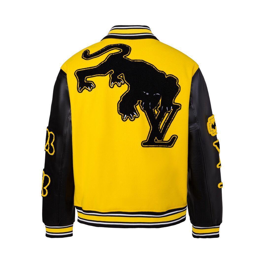 Louis Vuitton Black & Yellow Varsity Jacket Banlieue91