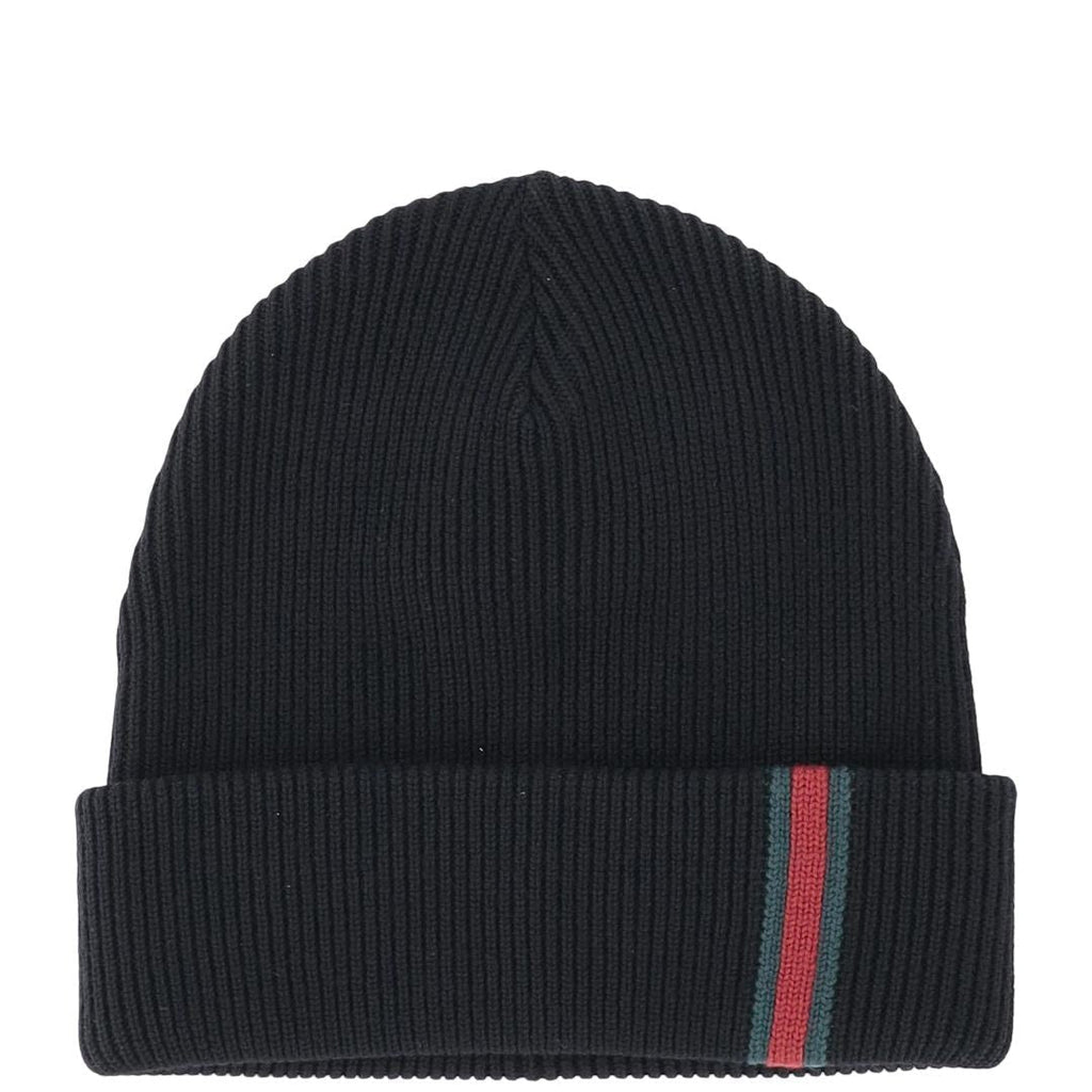 GUCCI Web Detail Wool Beanie for Men