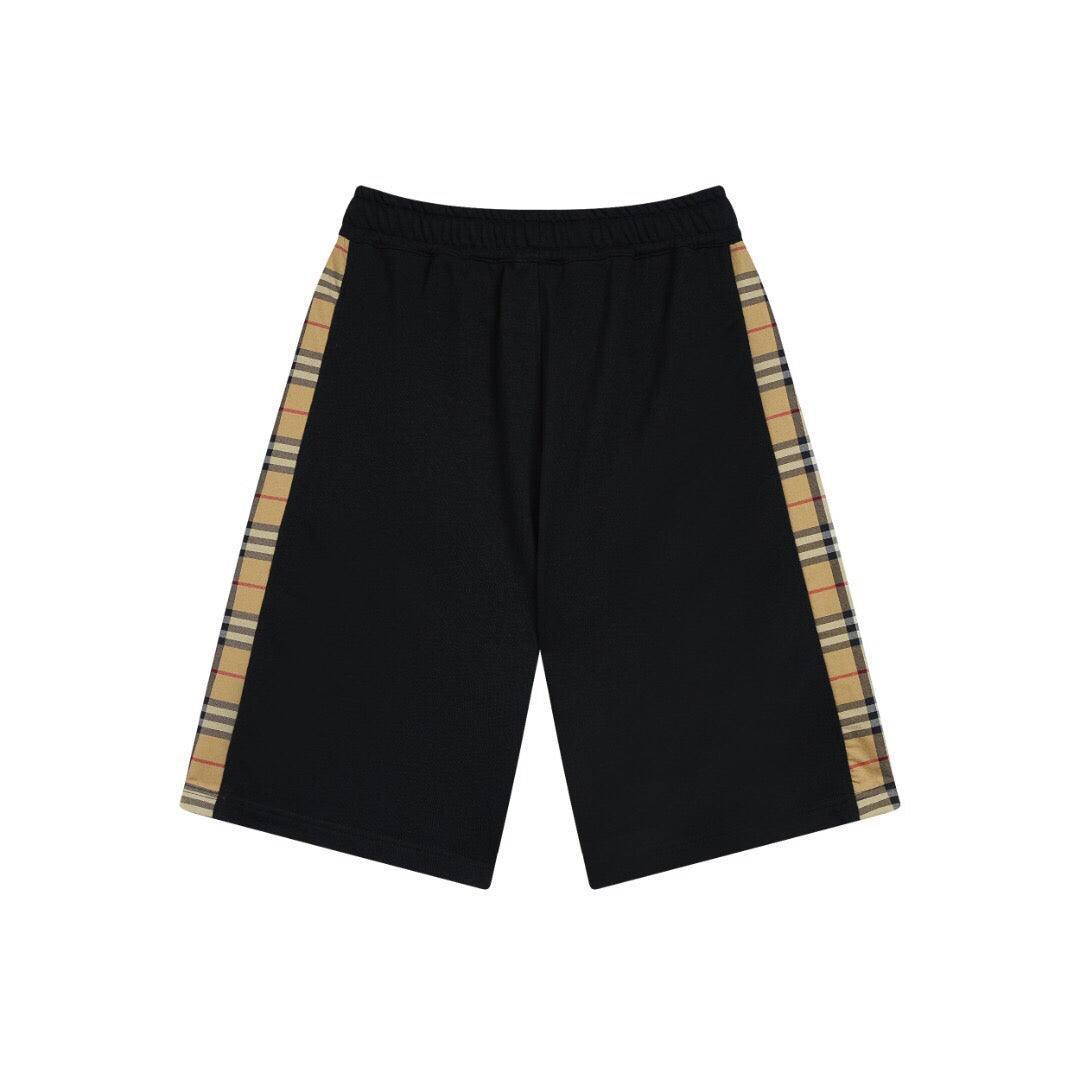 Burberry Men's Striped Cotton Knit Basketball Shorts 'Black/Beige' Banlieue91
