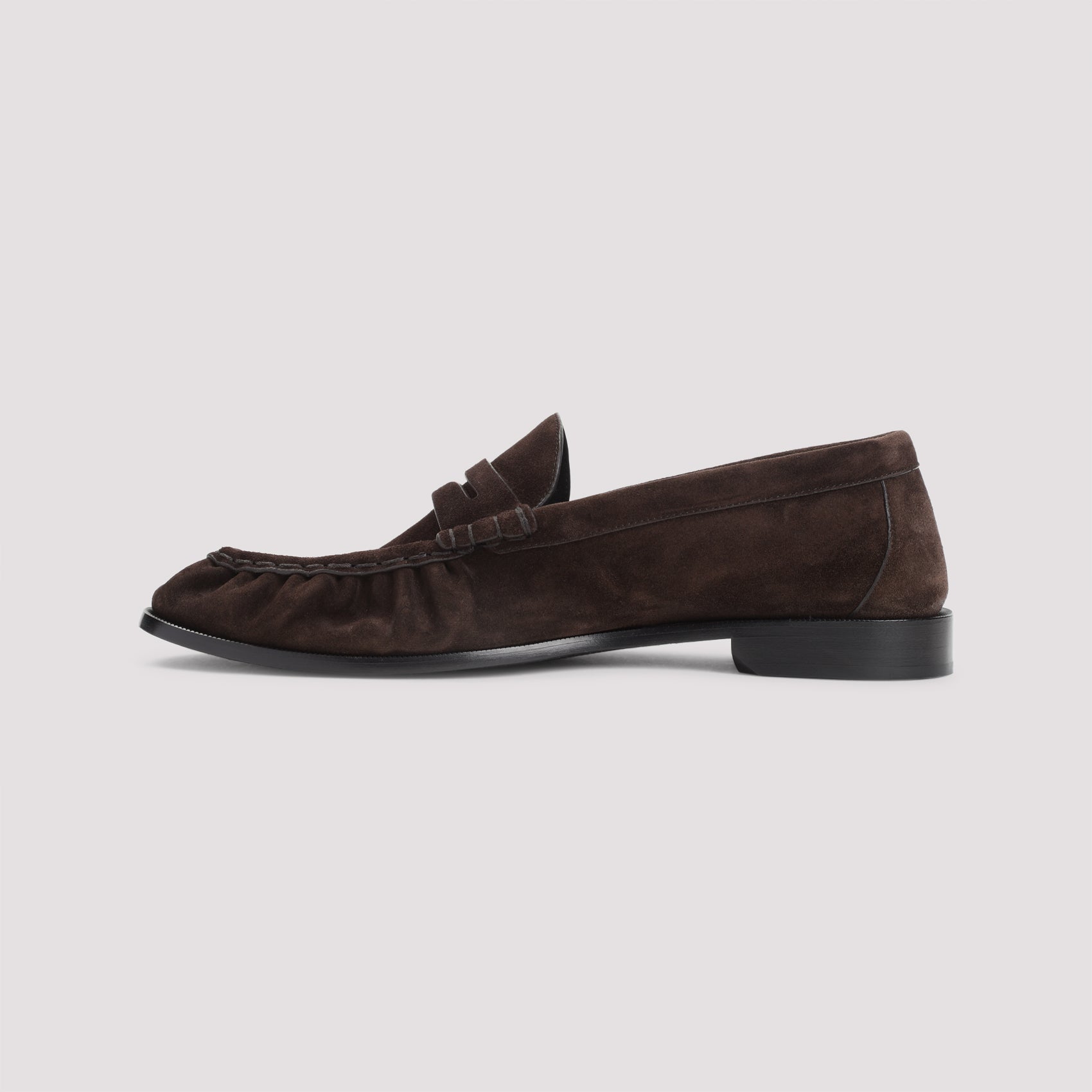 SAINT LAURENT Suede Loafers with Cassandre Detailing Banlieue91