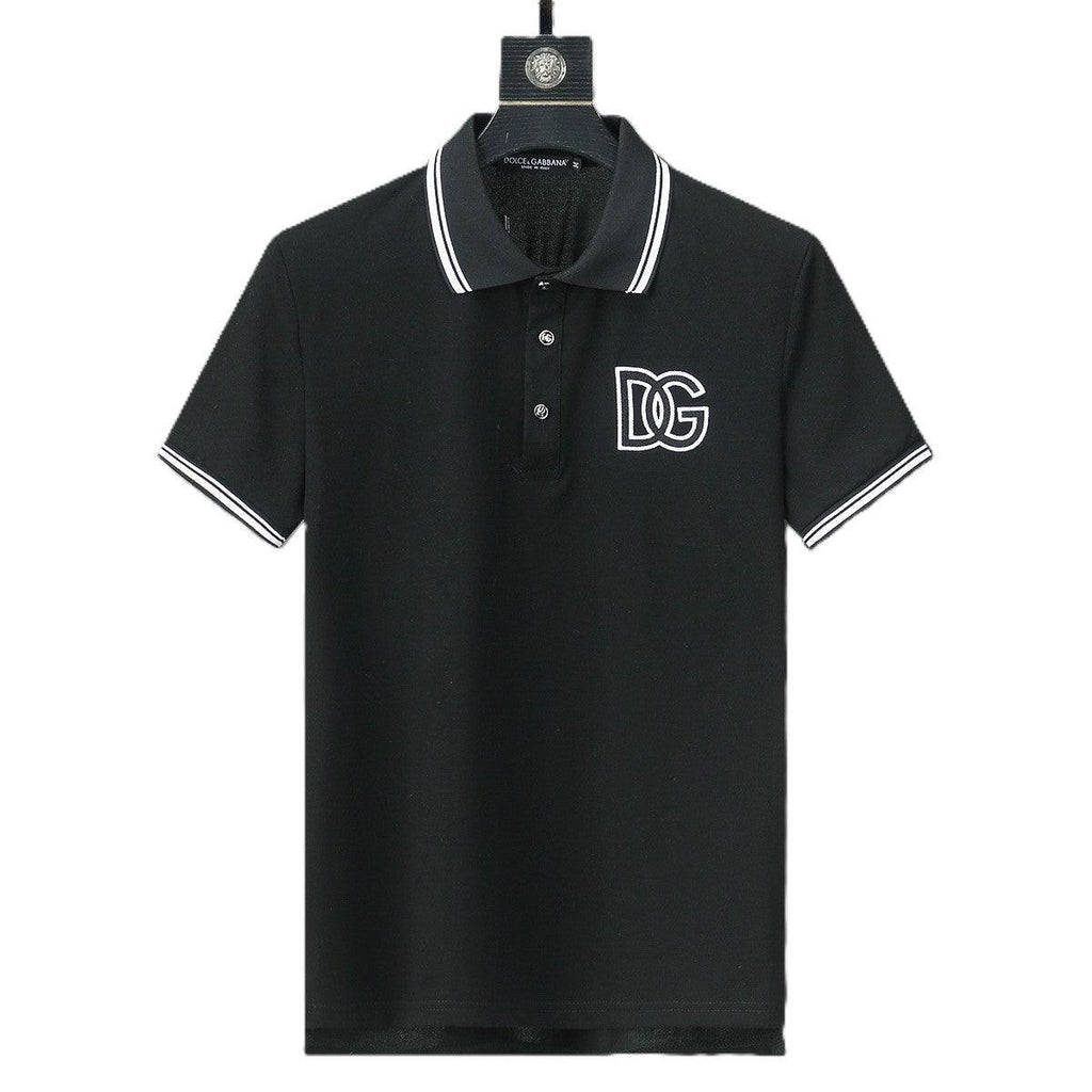 Dolce Gabbana Black T-Shirt With Collar Banlieue91