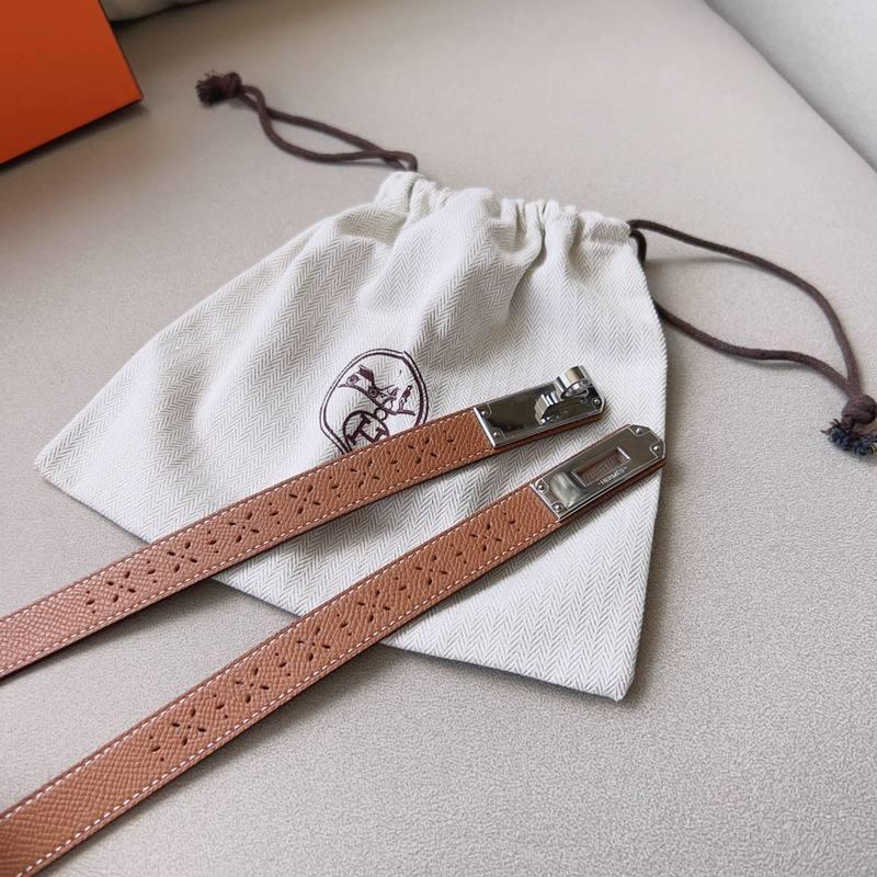 Hermes Men Silver Buckle Belt 'Brown' Banlieue91