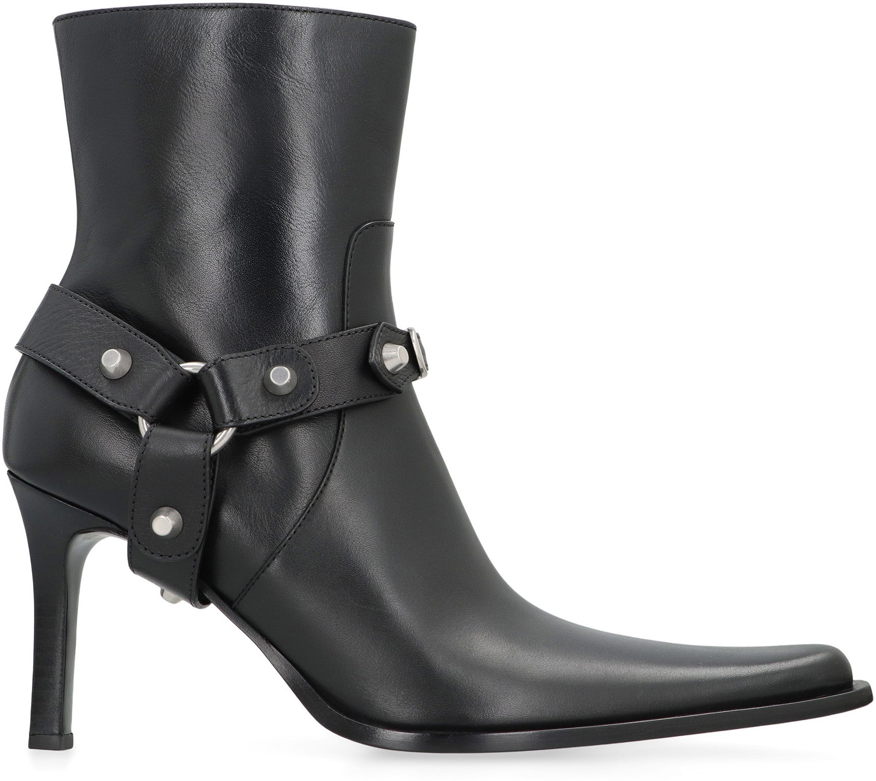 BALENCIAGA City Boots in Leather - 9cm Heel Height