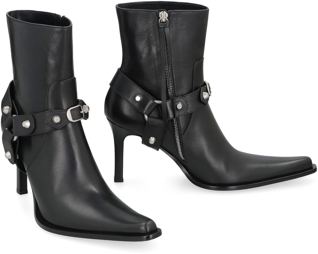 BALENCIAGA City Boots in Leather - 9cm Heel Height