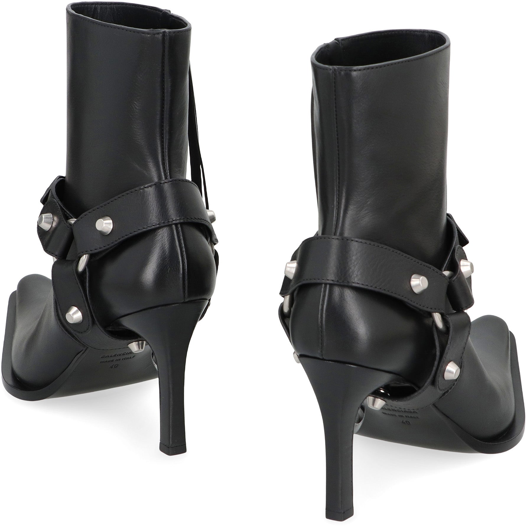 BALENCIAGA City Boots in Leather - 9cm Heel Height