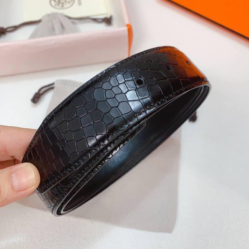 Hermes Men Silver Buckle Belt 'Black' Banlieue91