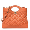 Chanel  Shiny Crumpled Calfskin Quilted Mini 31 Shopping Bag Banlieue91