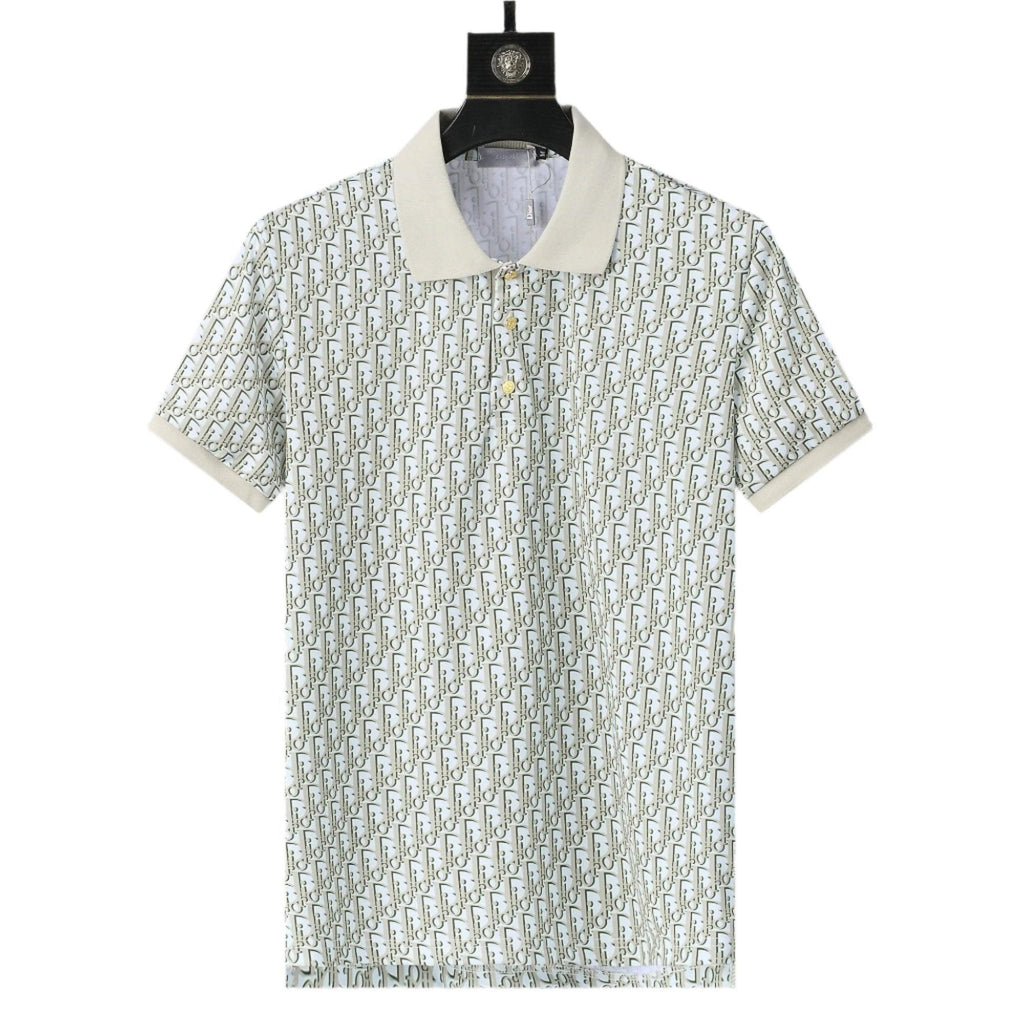 Dior Geometric Green T-Shirt With Collar Banlieue91