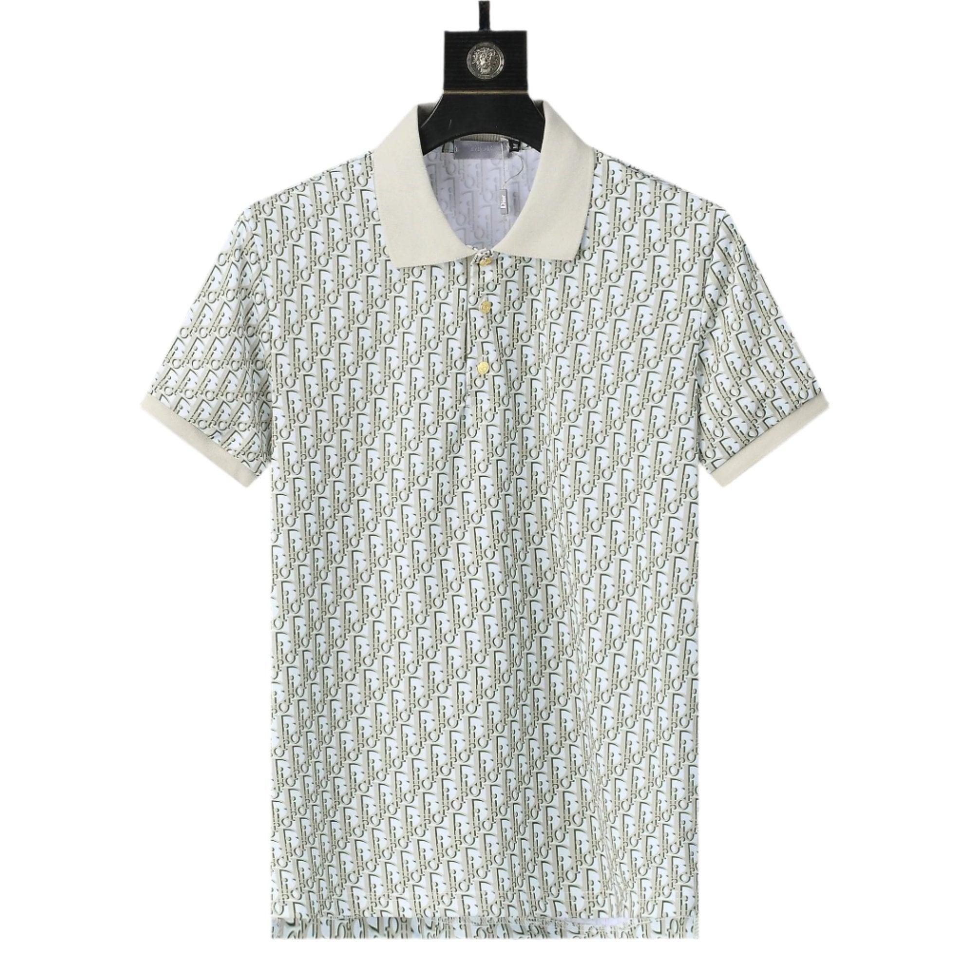 Dior Geometric Green T-Shirt With Collar Banlieue91