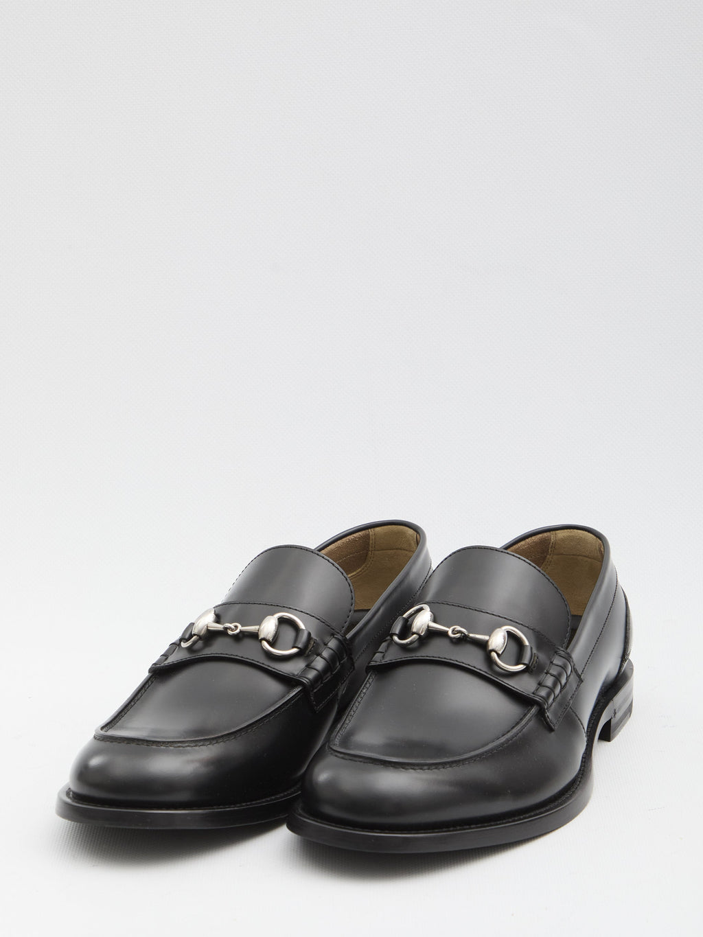 GUCCI Men's Leather Loafers with Horsebit Detail - UK Size Banlieue91