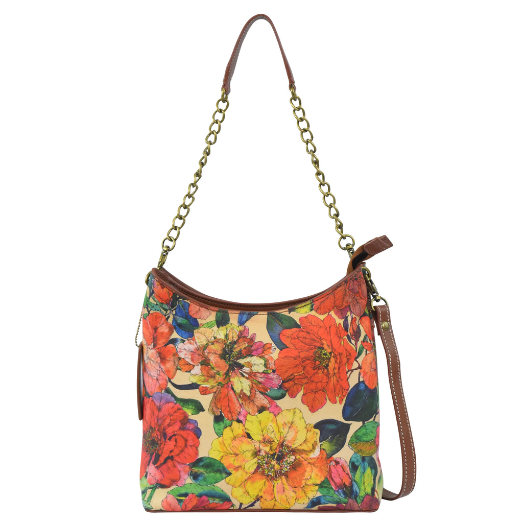 Heritage Leather Multicompartment Hobo - 8532