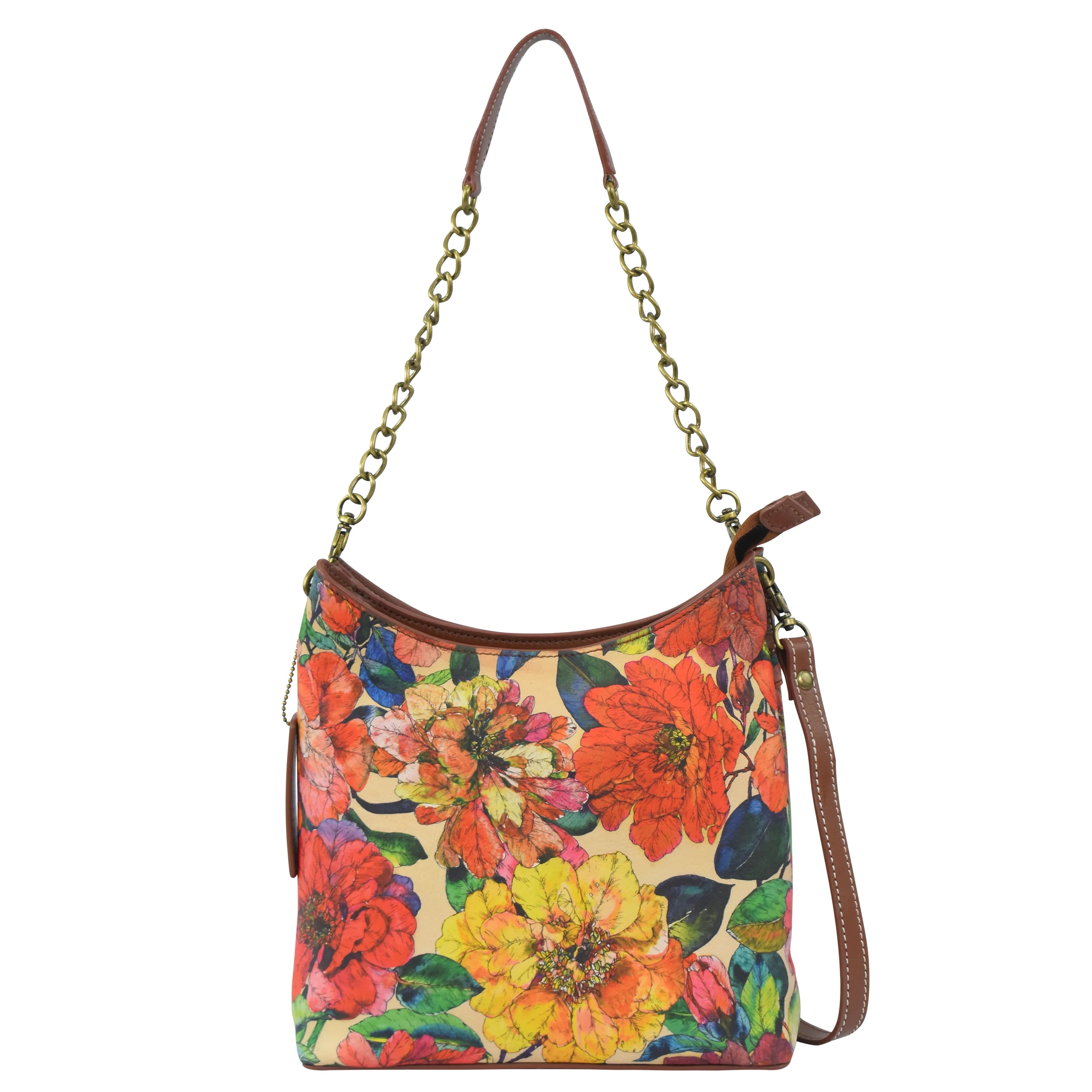 Heritage Leather Multicompartment Hobo - 8532