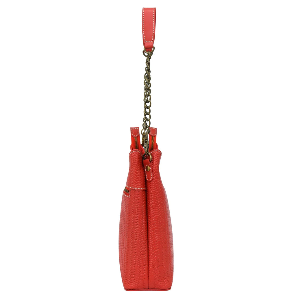 Heritage Leather Multicompartment Hobo - 8532
