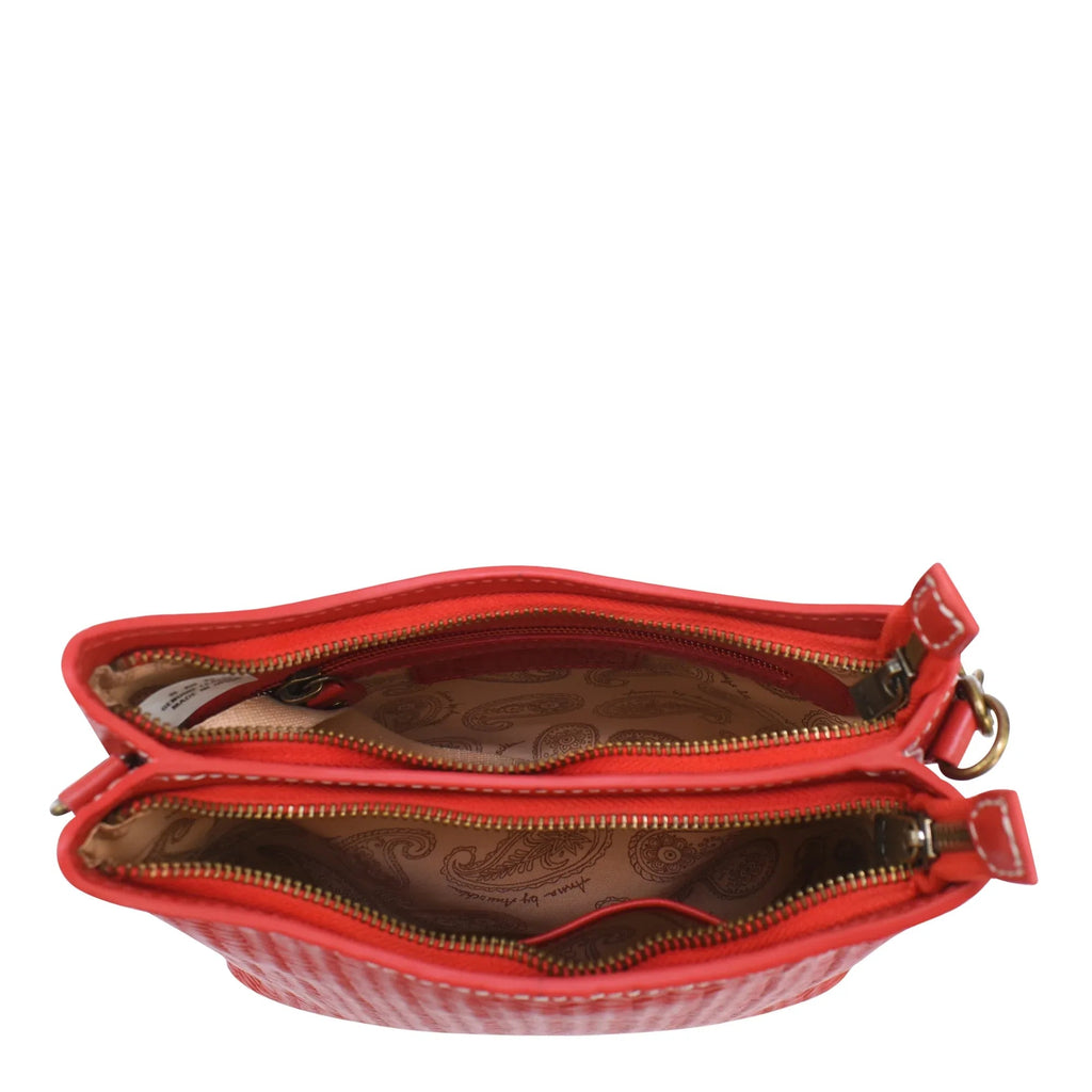 Heritage Leather Multicompartment Hobo - 8532