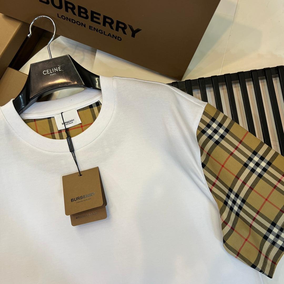 Burberry T-Shirt Without Collar 'White & Beige' Banlieue91