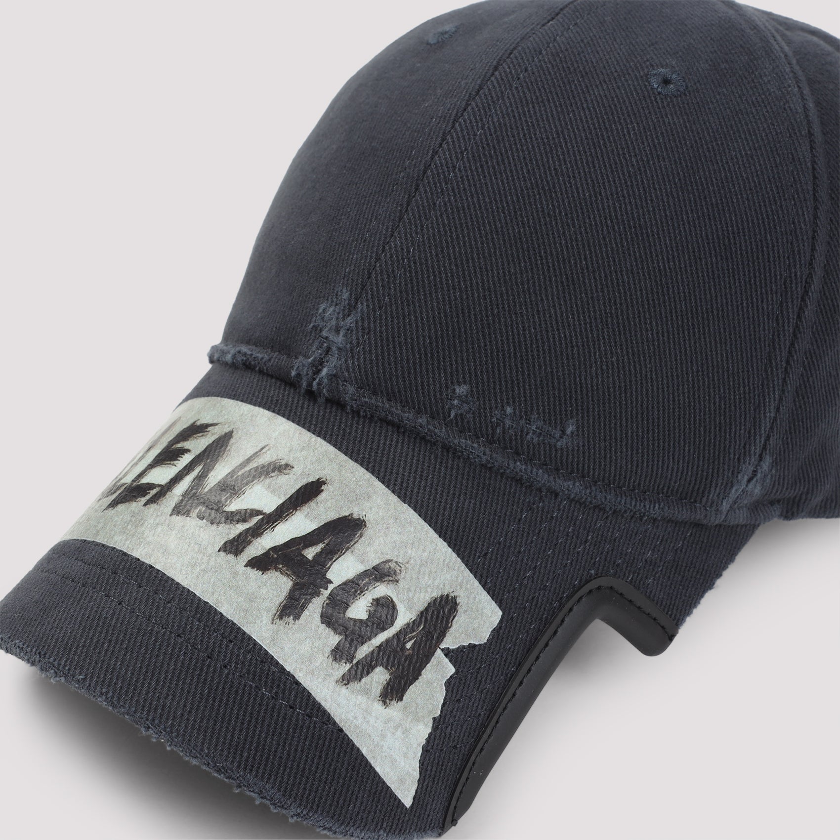 BALENCIAGA Washed Effect Masking Tape Adjustable Cap