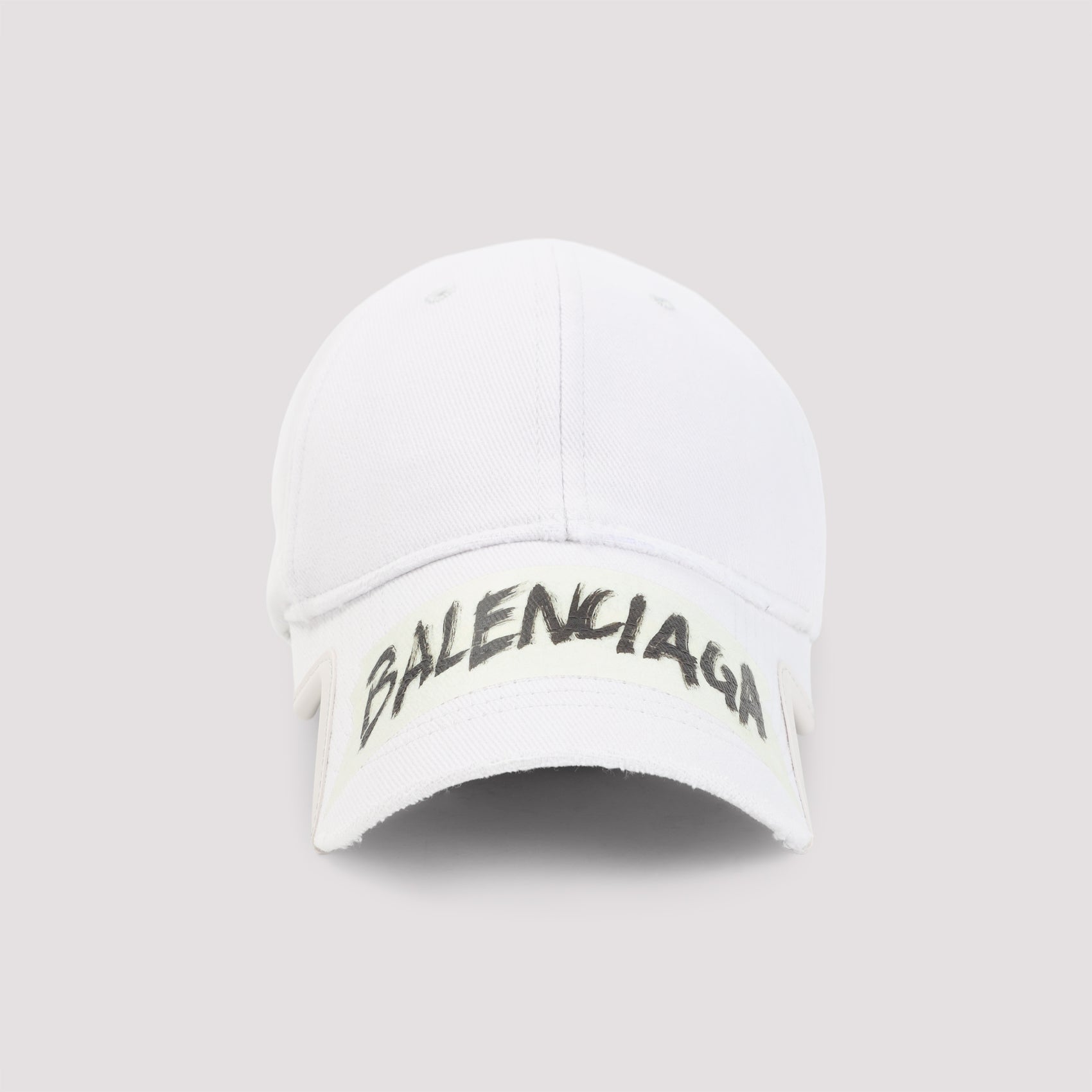 BALENCIAGA Asymmetrical Visor Cotton Cap