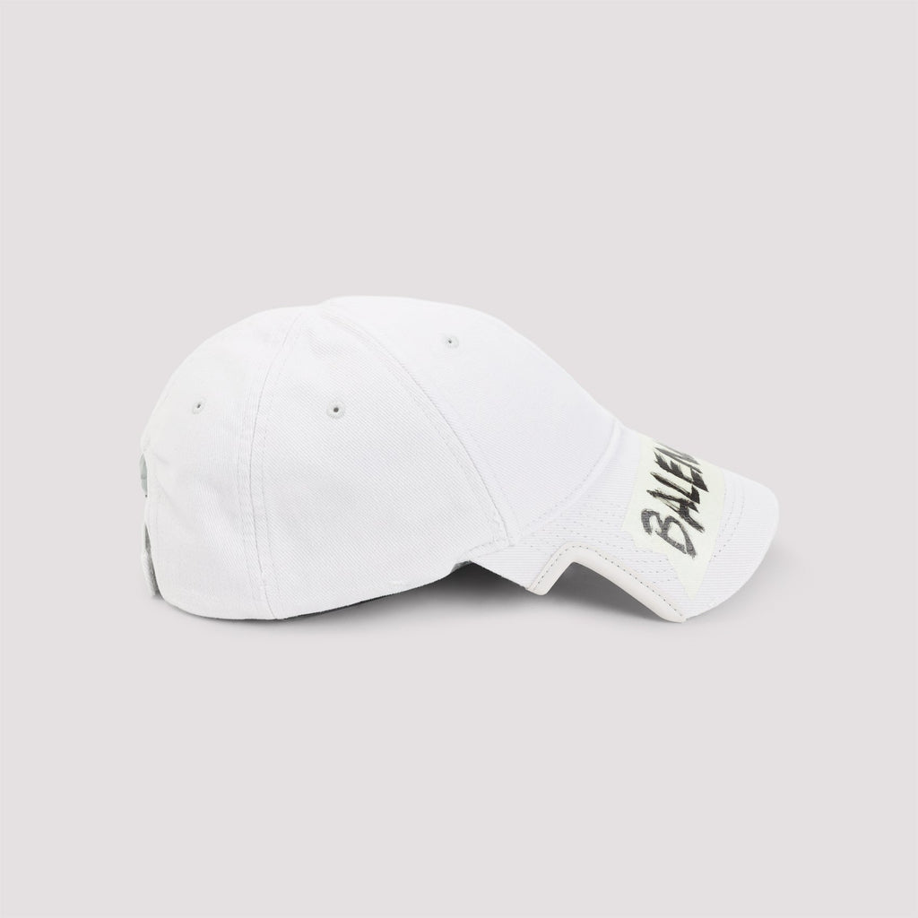 BALENCIAGA Asymmetrical Visor Cotton Cap