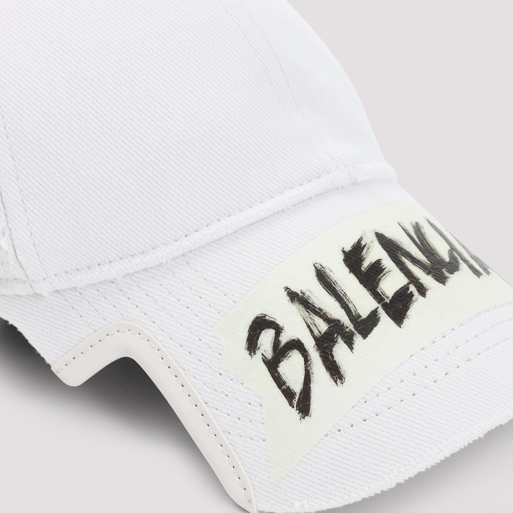BALENCIAGA Asymmetrical Visor Cotton Cap