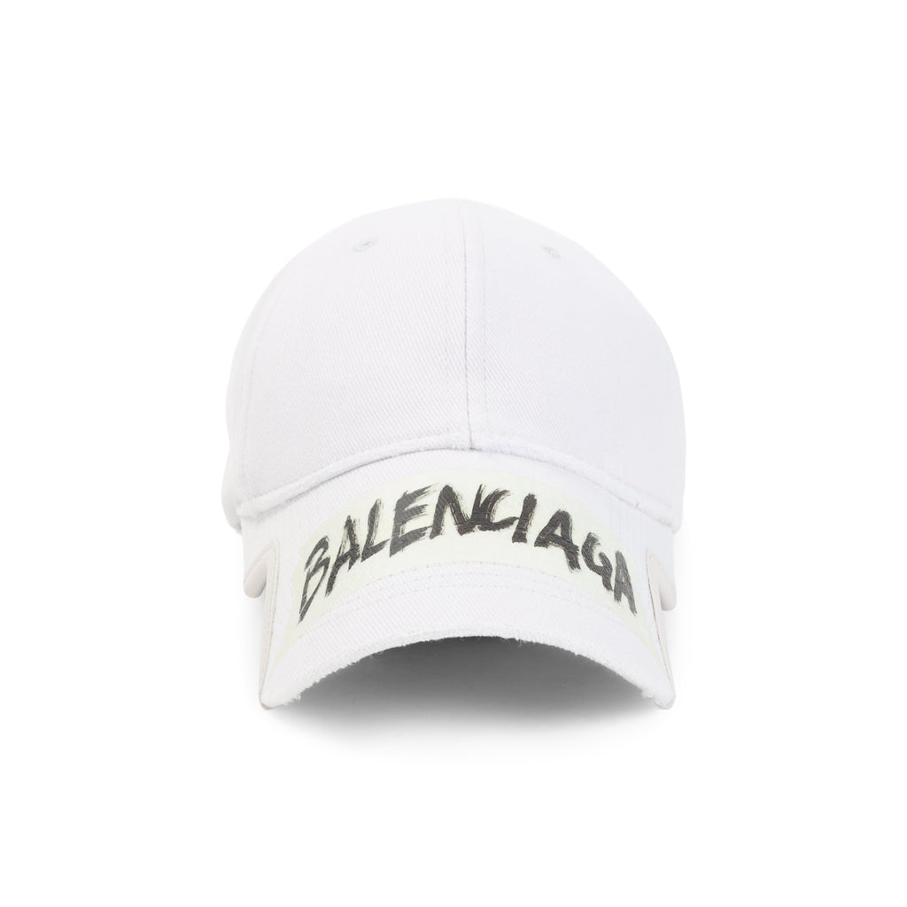 BALENCIAGA Masking Tape Cap - Curved Peak with Adjustable Strap