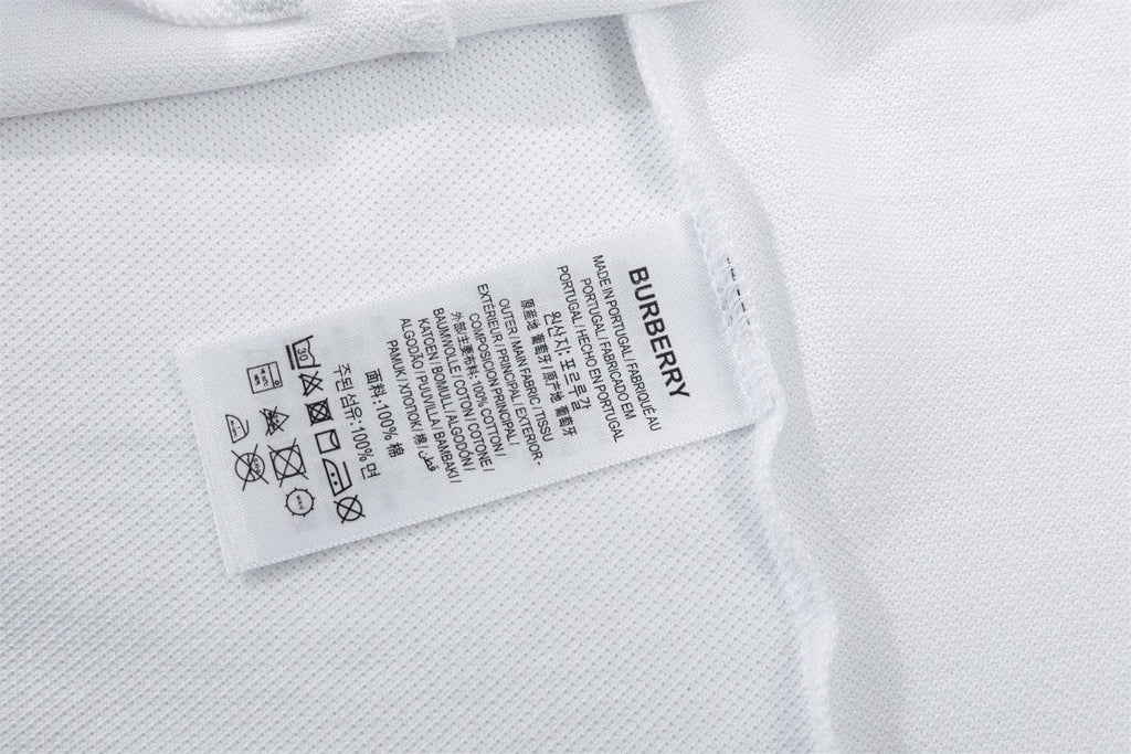 Burberry White T-Shirt With Collar Banlieue91