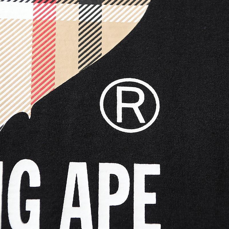 Bathing Ape Check by Bathing Tee Black/Beige Banlieue91