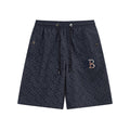 Burberry Men's Striped Cotton Knit Basketball Shorts 'Navy' Banlieue91