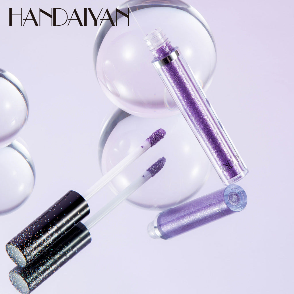 HANDAIYAN 12 Color Single Diamond Liquid Eye Shadow Psychedelic Pearly Shiny Eye Shadow Lying Silkworm Tear Makeup Eye Shadow Liquid
