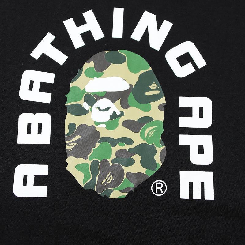 Bathing Ape Black T-Shirt without Collar Banlieue91