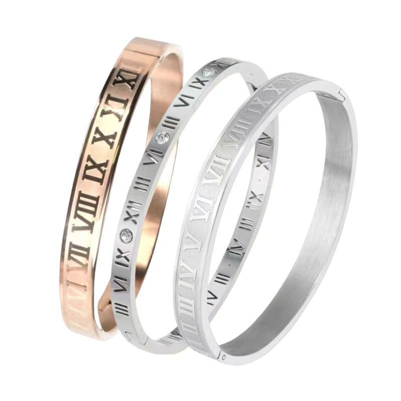 Stainless steel titanium steel bracelet for women non fading electroplated buckle jewelry for women