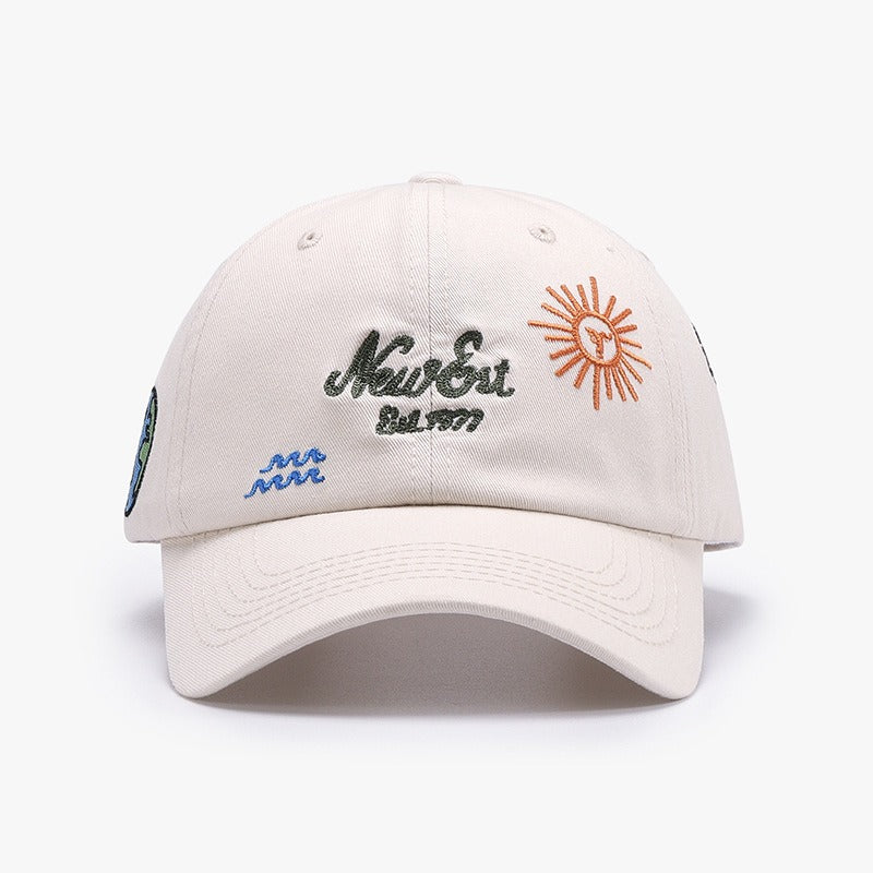 Letter Embroidery Fashion Outdoor Curved Brim Baseball Hat Versatile Simple Cross border Sunscreen Women's Black Cap V.I.P Digital Presence
