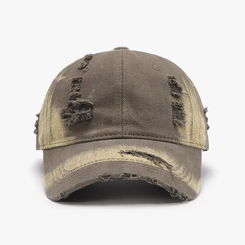 Distressed Adjustable Cotton Baseball Cap V.I.P Digital Presence