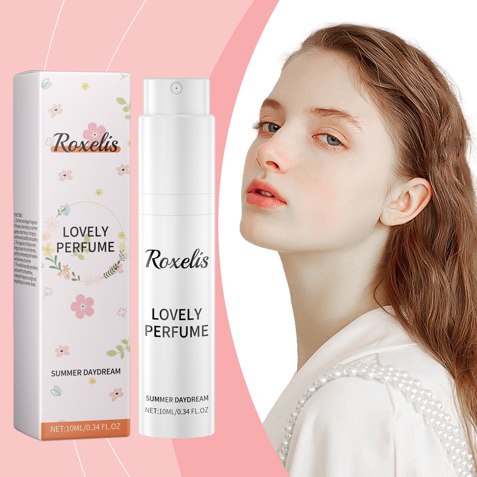 Freesia Spin Perfume Spray, Women Exude Long-Lasting Charm Fresh Elegant Light Fragrance Portable Sample Perfume