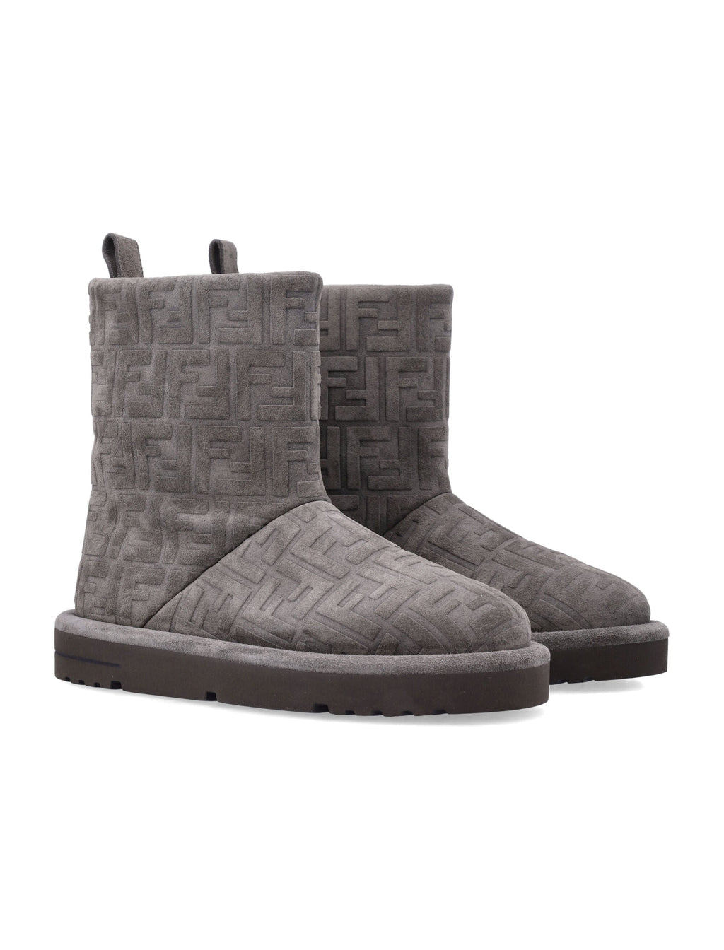 FENDI Chic Embossed Suede Boots