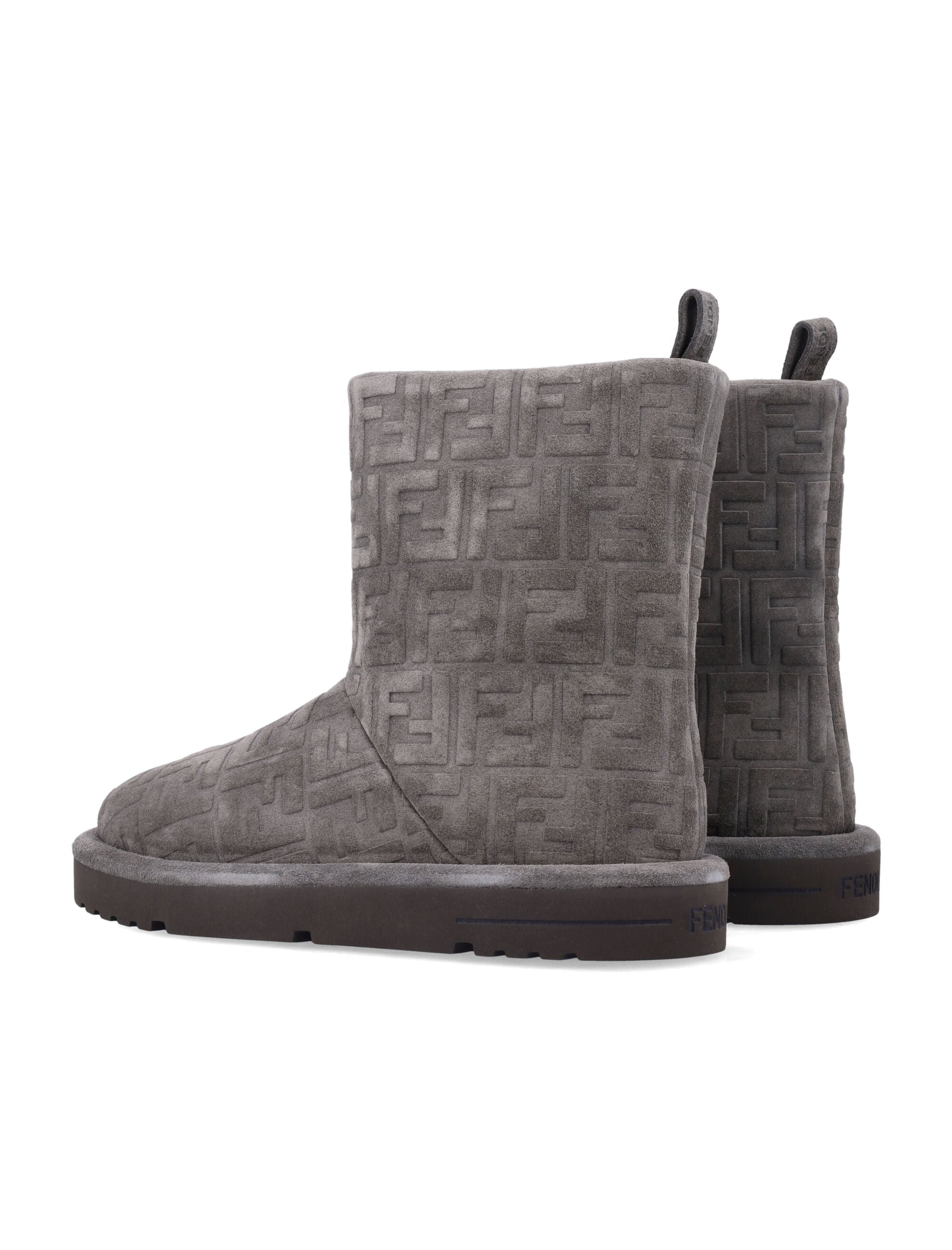 FENDI Chic Embossed Suede Boots