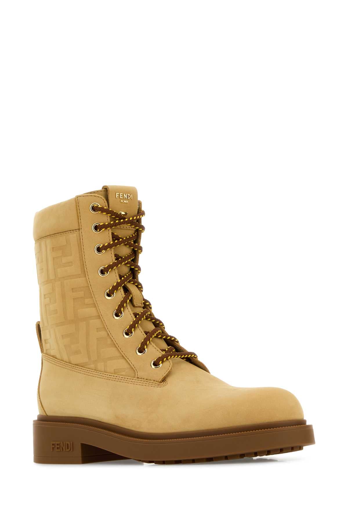 Fendi Mini Nubuck Ankle Boots for Women