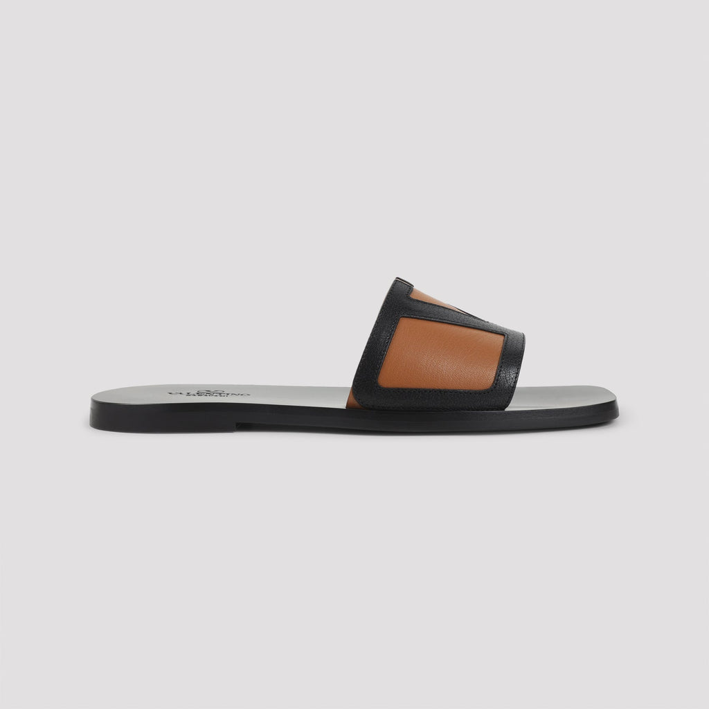 VALENTINO GARAVANI Men's Premium Leather Slides Banlieue91