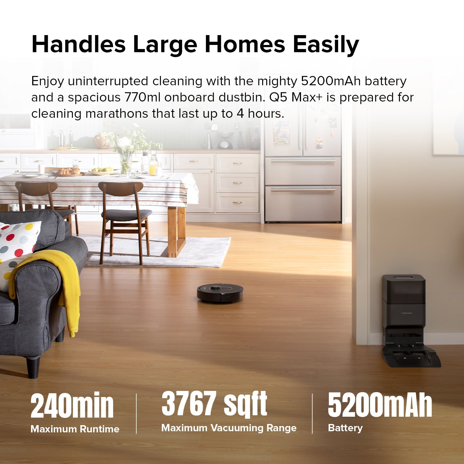 Roborock Q5 Max+ Robot Vacuum Cleaner with Auto-Empty Dock Roborock US Official Store