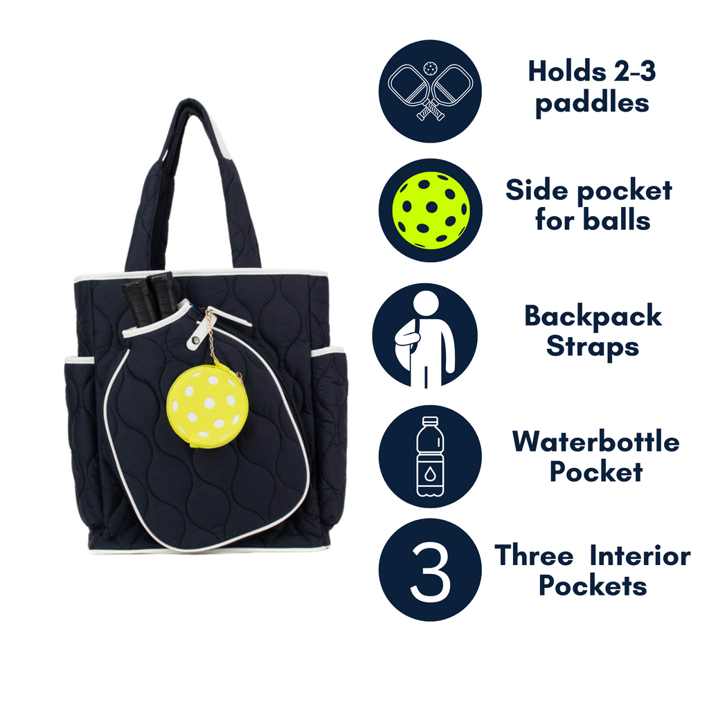 Fifth Ave Pickleball Convertible Tote Bag/Backpack Final Sale Queen of the Court