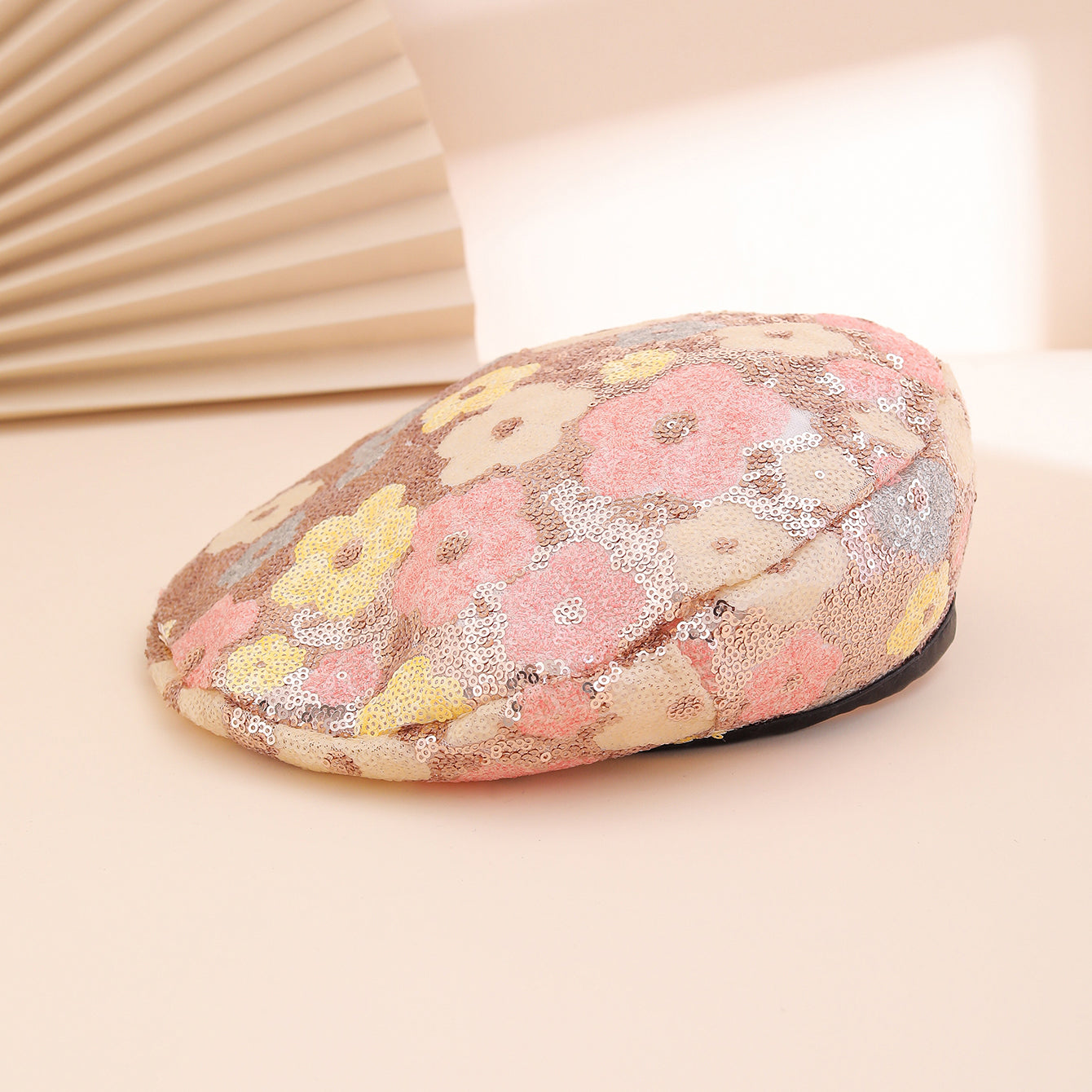 Sequin Flower Beret – Trendy Painter's Hat for Women | Outdoor & Everyday Style FitiqueFit