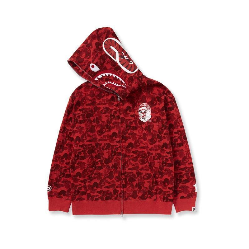 BAPE OG Camo Shark Full Zip-Up Hoodie A Bathing Ape 'Red' Banlieue91